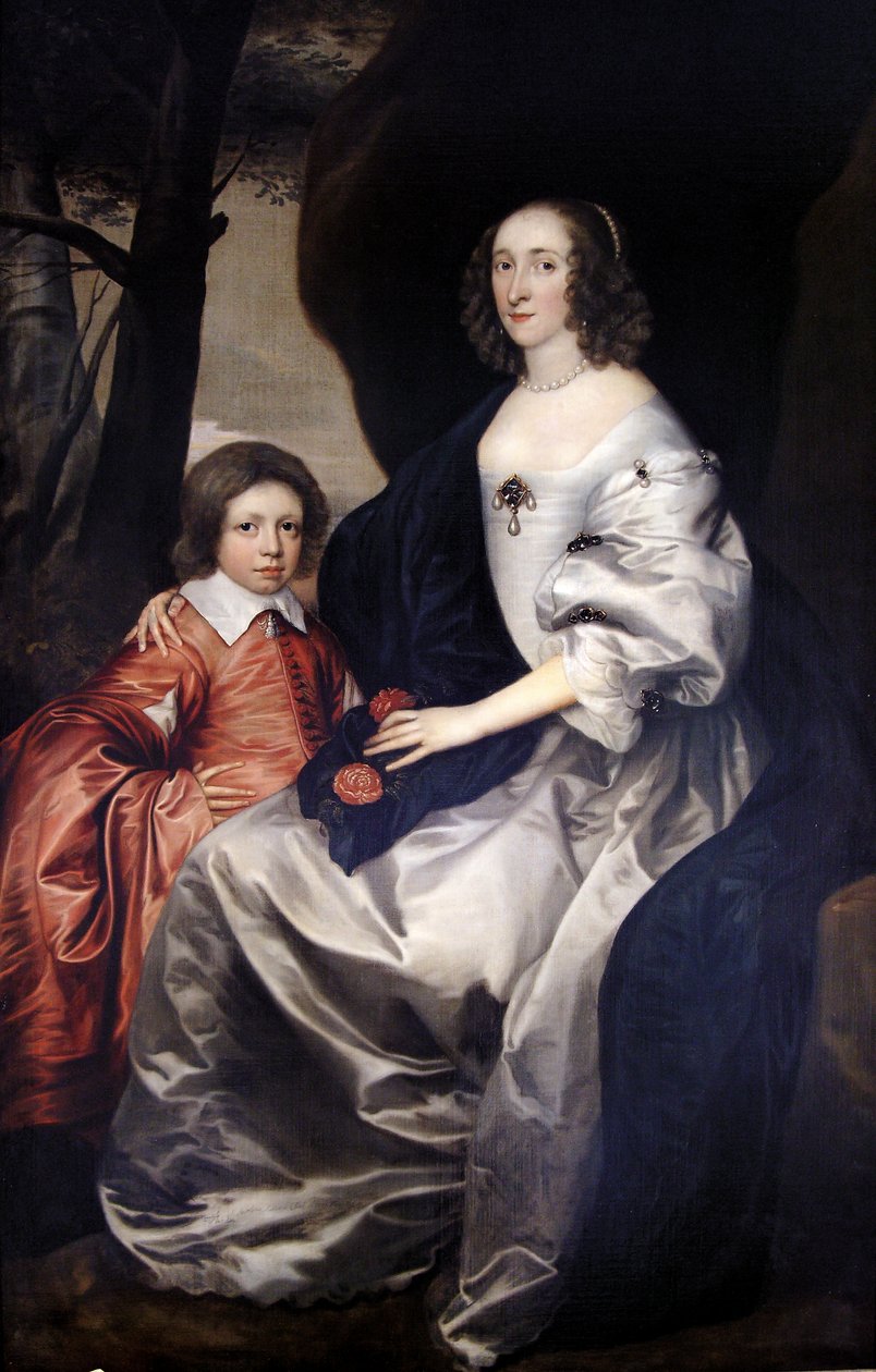 John Manners fiúként édesanyjával, Frances-szal, Rutland grófnőjével, 1646 körül alkotó: Daniel Mytens