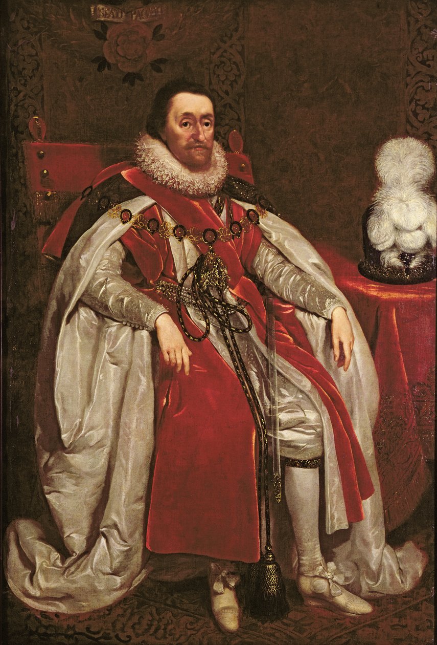 I. Jakab angol király és VI, Skócia király, 1621 alkotó: Daniel Mytens