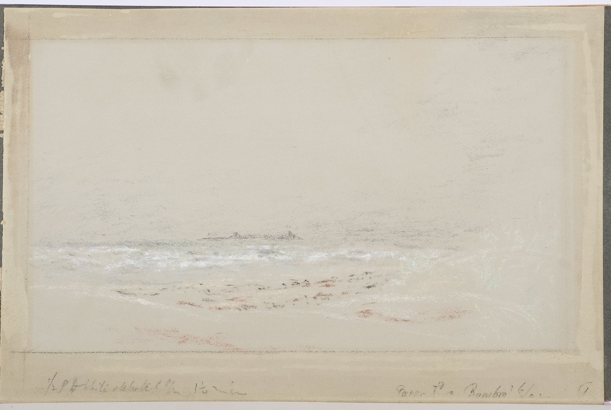 Bamburgh, 1902 (ceruza és WC papíron) alkotó: Daniel Oliver
