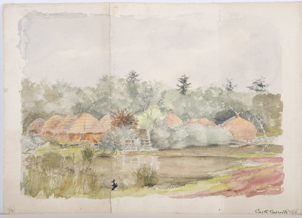 Carrock kastély, 1898 (ceruza és WC papíron) alkotó: Daniel Oliver