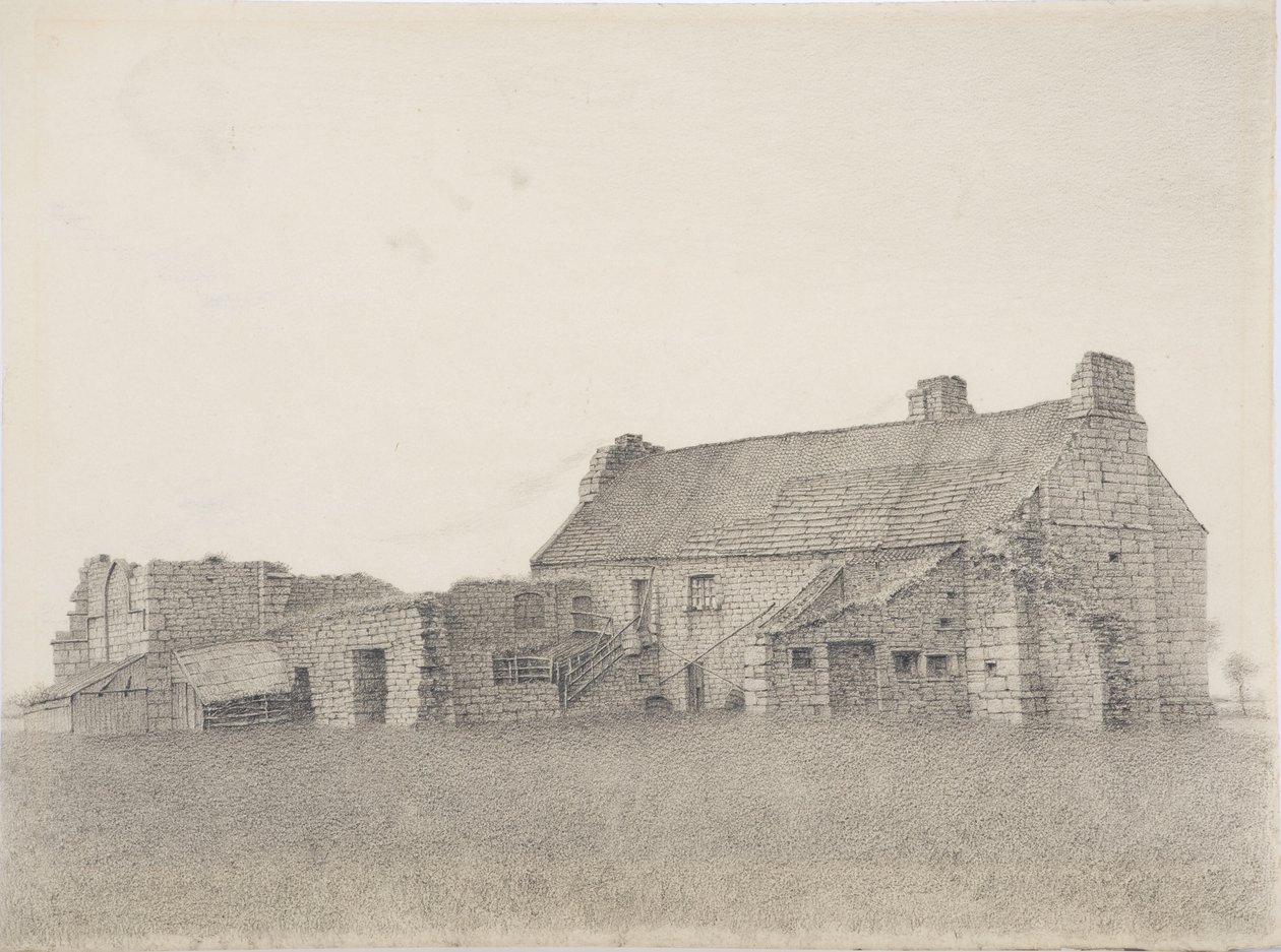 Chibburn, Morpeth közelében, 1916 körül (szén, papír) alkotó: Daniel Oliver