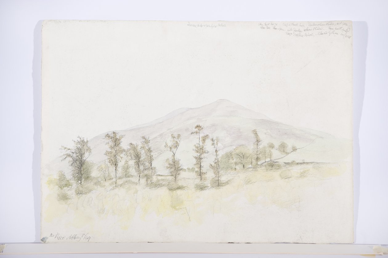 New Abbey közelében, 1916 körül (ceruza és wc papírra) alkotó: Daniel Oliver