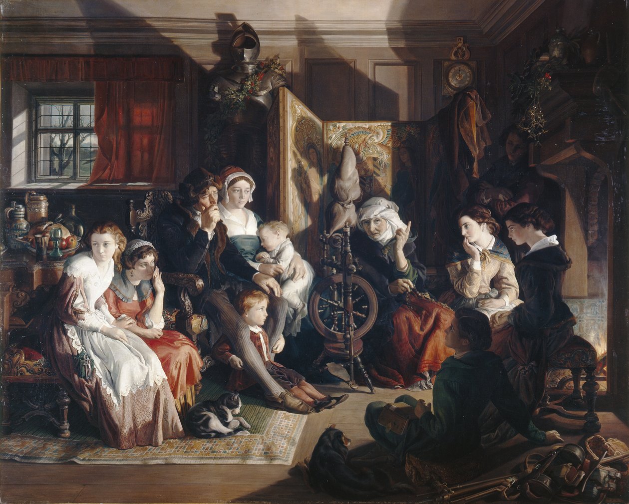 Téli éjszaka meséje, 1867 körül (olaj, vászon) alkotó: Daniel (1806 70) Maclise