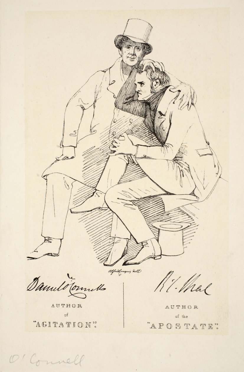 A Hitehagyás szerzője és az Agitáció szerzője, c. 1833 (metszet) alkotó: Daniel Maclise