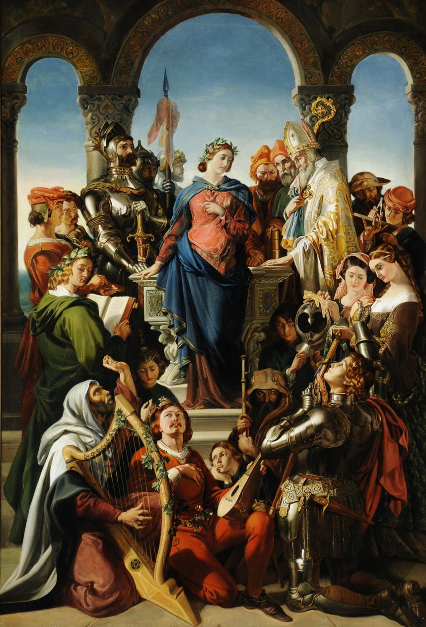 A lovagság szelleme, 1845 körül (olaj, vászon) alkotó: Daniel Maclise