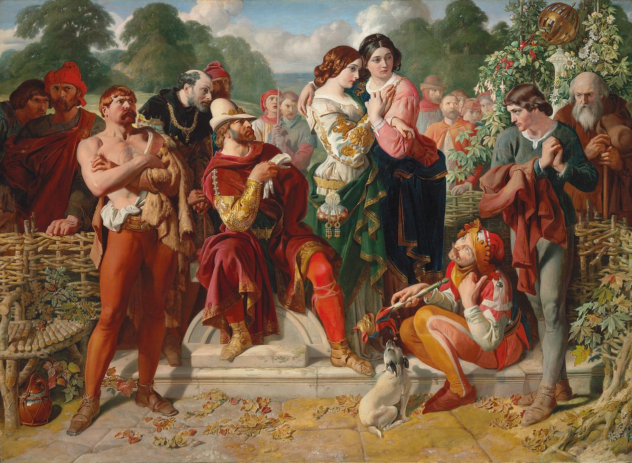 A birkózós jelenet az „Ahogy tetszik” című filmben alkotó: Daniel Maclise
