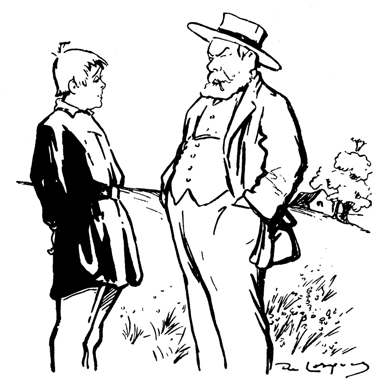 Illusztráció Jules Renard „Sárgarépafej” című regényéből készített darabhoz (illusztráció) alkotó: Daniel de Losques