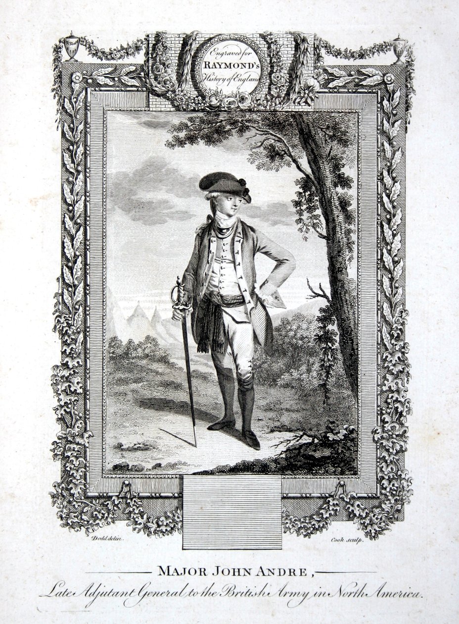 John Andre őrnagy, az észak-amerikai brit hadsereg néhai tábornoka, Thomas Cook (1744-1818) metszete 1785 körül (metszet) alkotó: Daniel (after) Dodd