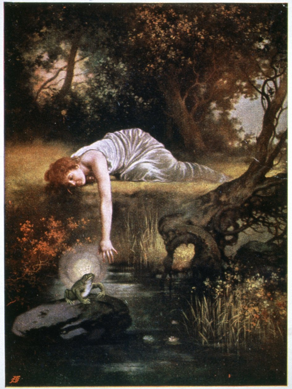 Királybéka, c. 1900 (képeslap) alkotó: Daniel (after) Hock