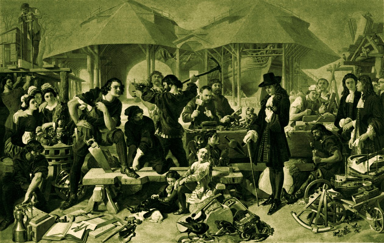 Nagy Péter a Deptford Dockyardban alkotó: Daniel 1806 70 Maclise