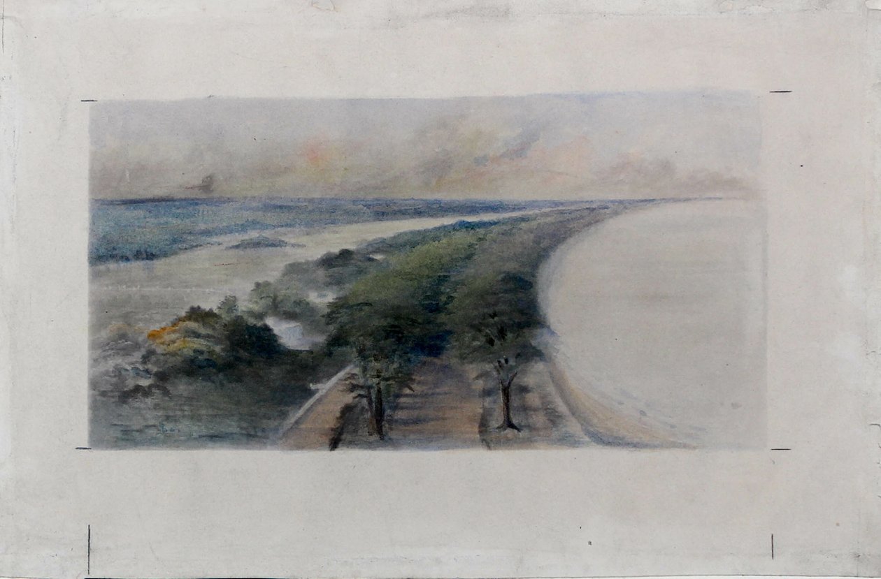 South Shore Park, Chicago, Illinois, Design Sketch, c. 1896. alkotó: Daniel Burnham