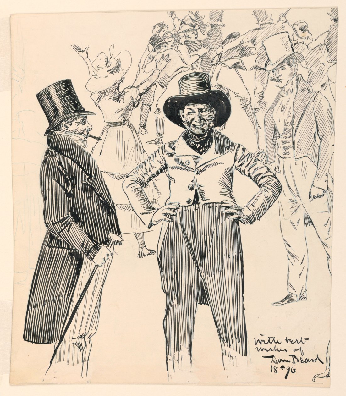 Két Dandy beszélgetés közben alkotó: Daniel Carter Beard