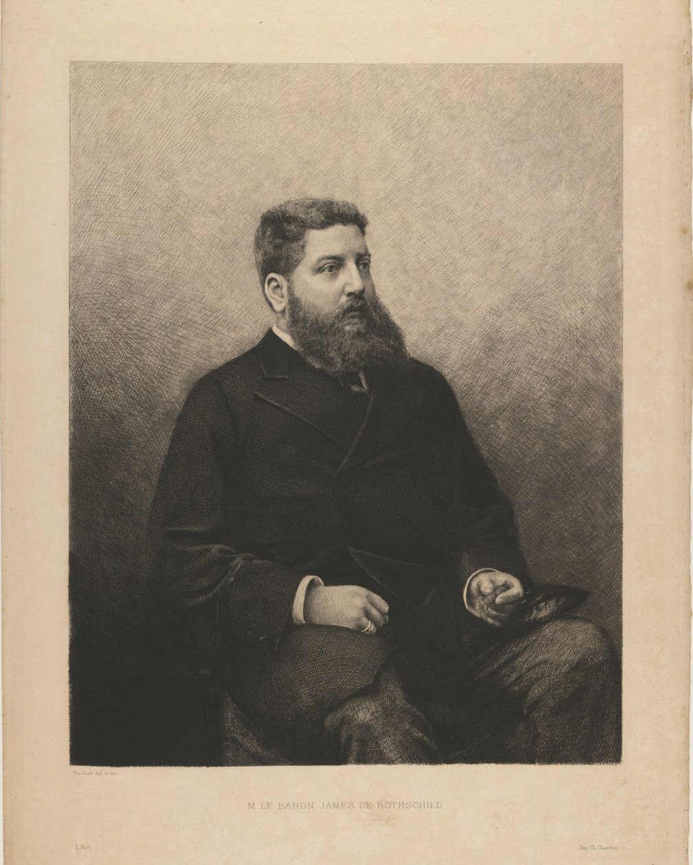 James-Edouard de Rothschild portréja 1844-1881, 1870-es évek alkotó: Daniel Charles Marie Mordant