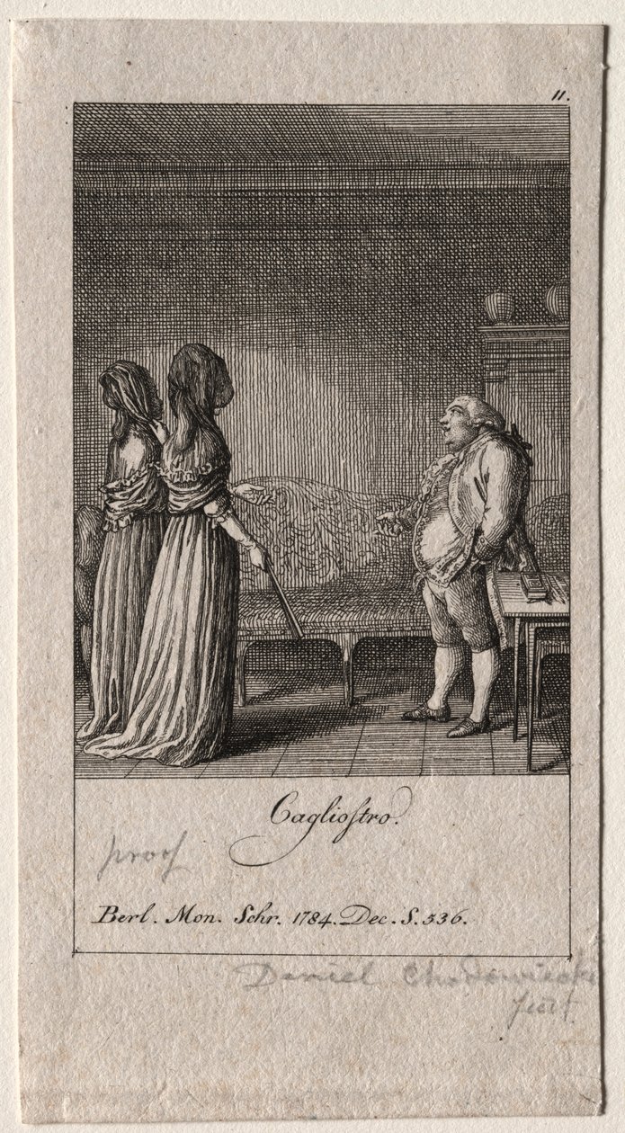 Cagliostro, 1784. alkotó: Daniel Nikolaus Chodowiecki