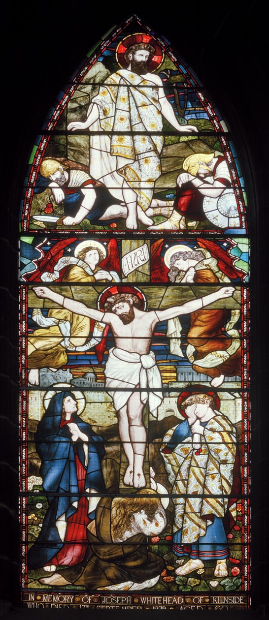 A keresztre feszítés, Paisley Abbey, Cottier & Co, 1874 alkotó: Daniel Cottier