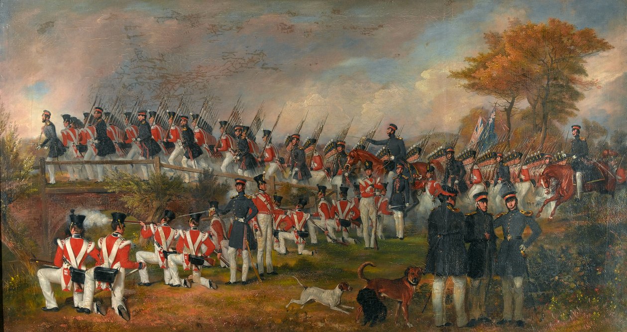 A 6. (1. Royal Warwickshire) Gyalogezred gyakorlaton Portsmouthban állomásozott alkotó: Daniel Cunliffe