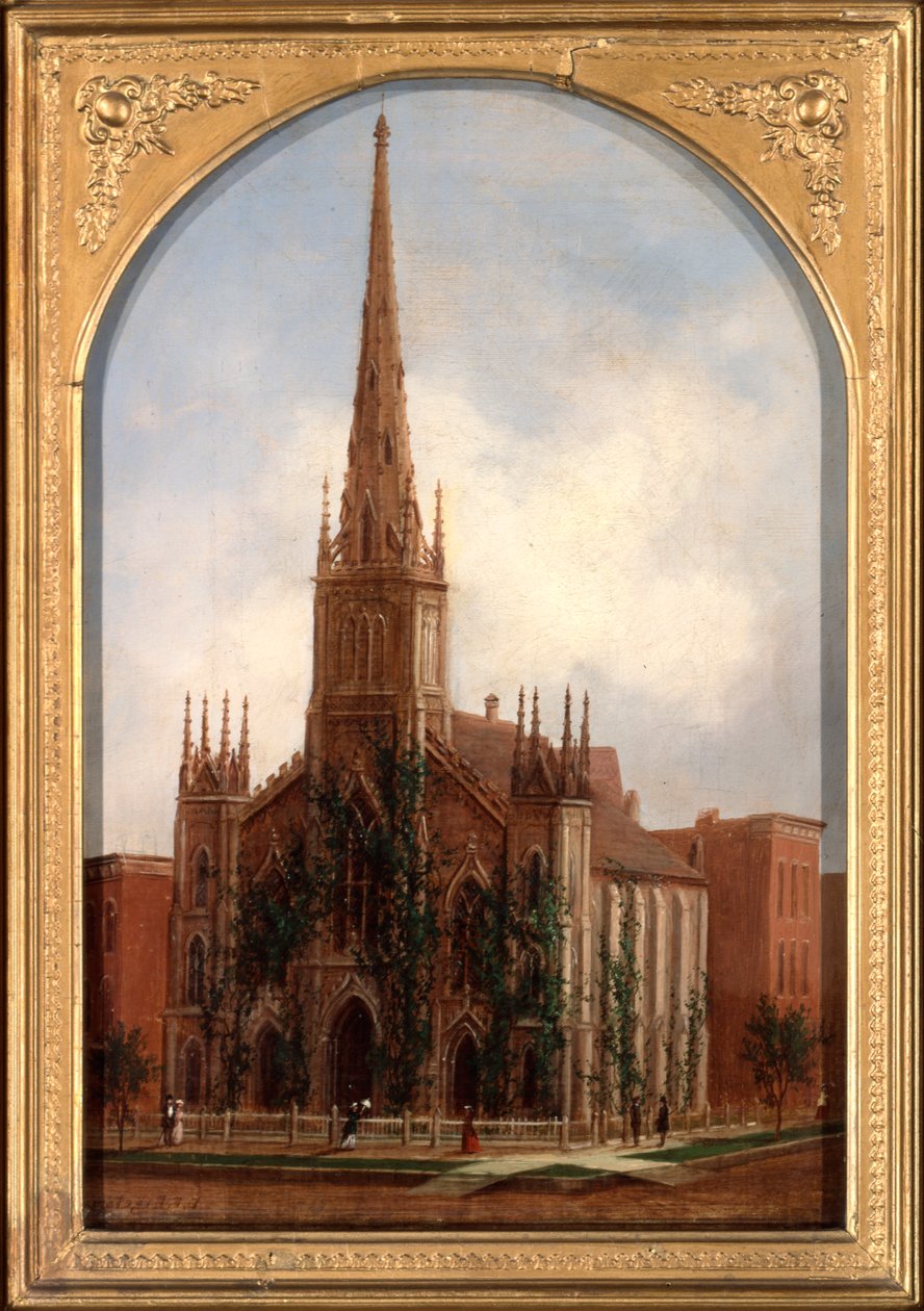 St. Pauls univerzalista templom az 1871-es tűzvész előtt, 1872 körül alkotó: Daniel Folger Bigelow