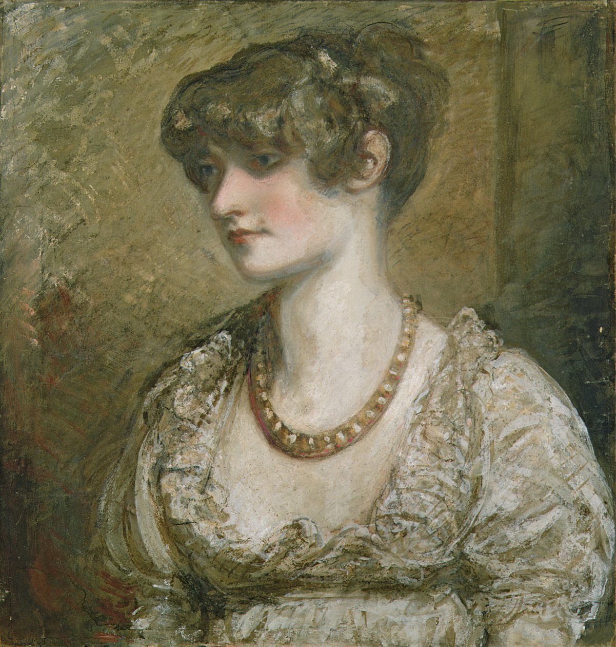 Fiatal nő portréja (tempera papíron) alkotó: Daniel Gardner