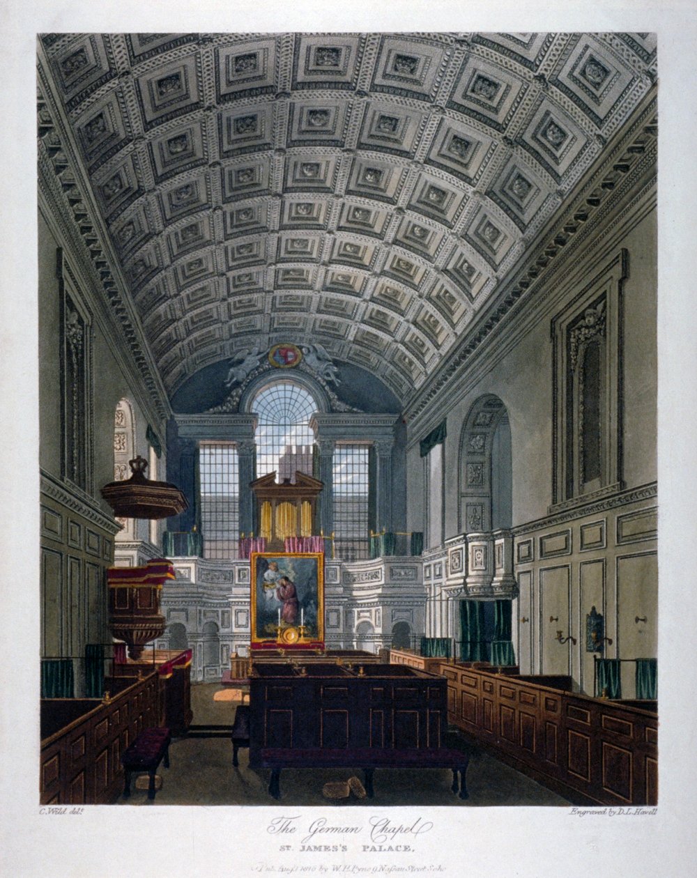 A királyi kápolna belső képe a St James
