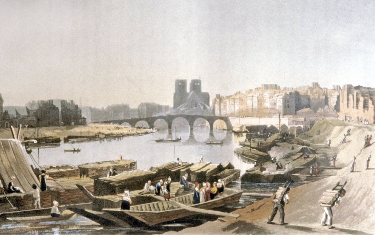 Notre Dame, Ile de la Cite, Ile Saint Louis és a Pont de la Tournelle alkotó: Daniel Havell