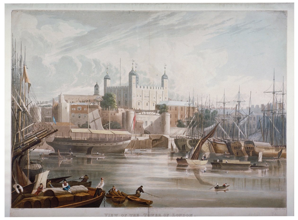 Londoni Tower, 1819. alkotó: Daniel Havell
