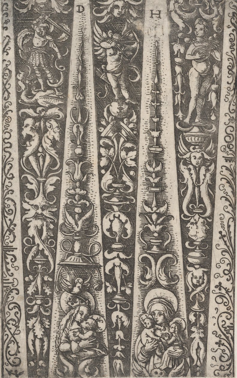 Design for the Channels of Fluted Armor, kb. 1515. alkotó: Daniel Hopfer
