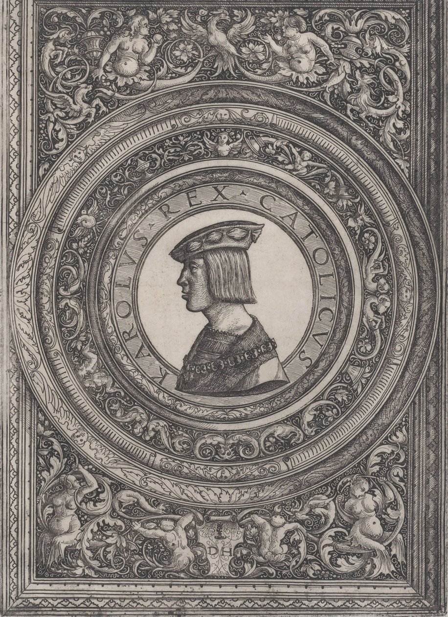 V. Károly császár portréja, kb. 1519. alkotó: Daniel Hopfer