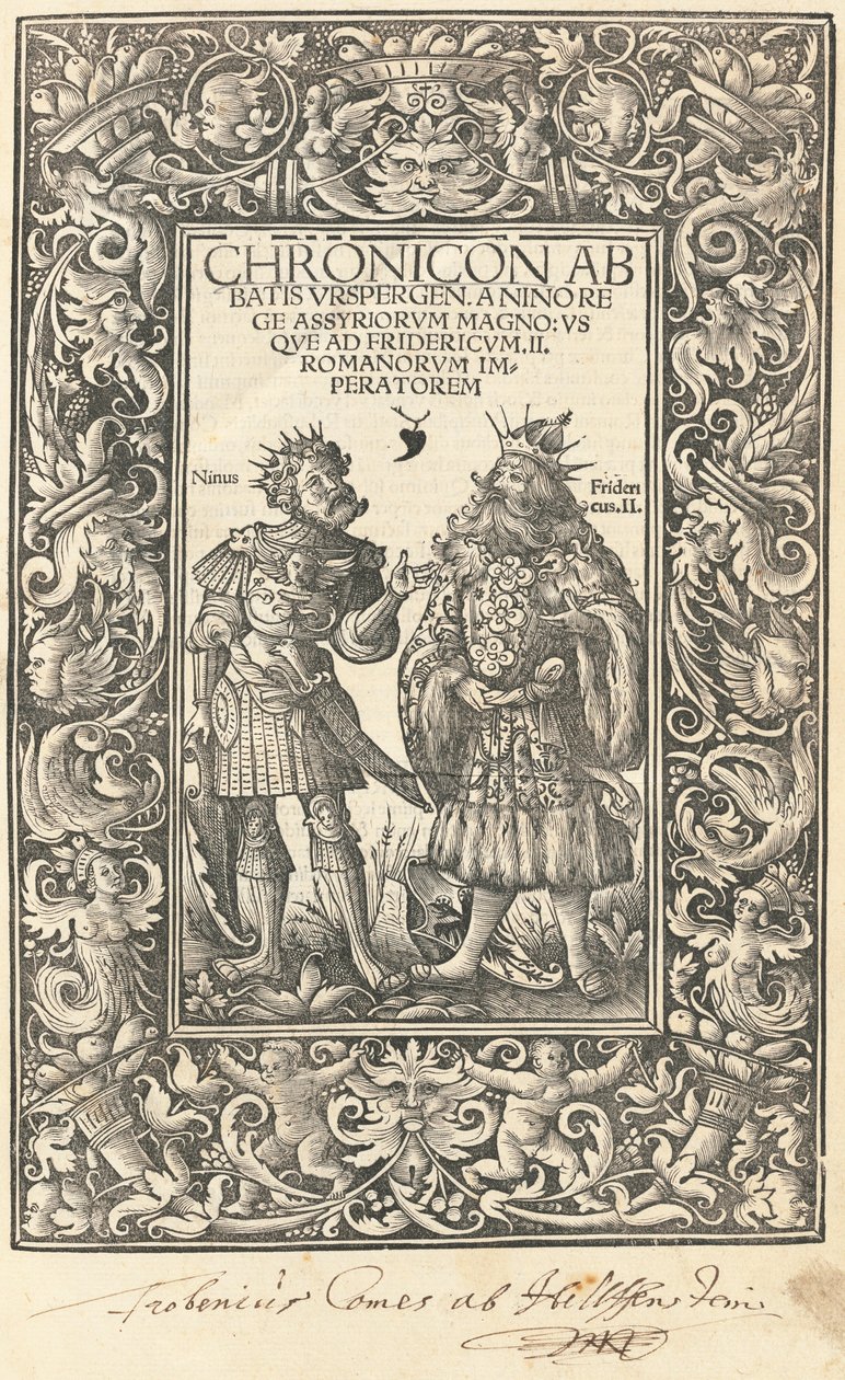 Az urspergeni apát krónikája alkotó: Daniel Hopfer and Burchardus Biberacensis, Provost of Ursperg