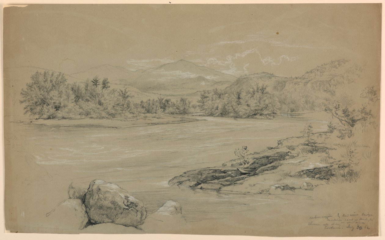 Androscoggin folyó a Lead Mine Bridge mellett, Gorham, New Hampshire alkotó: Daniel Huntington