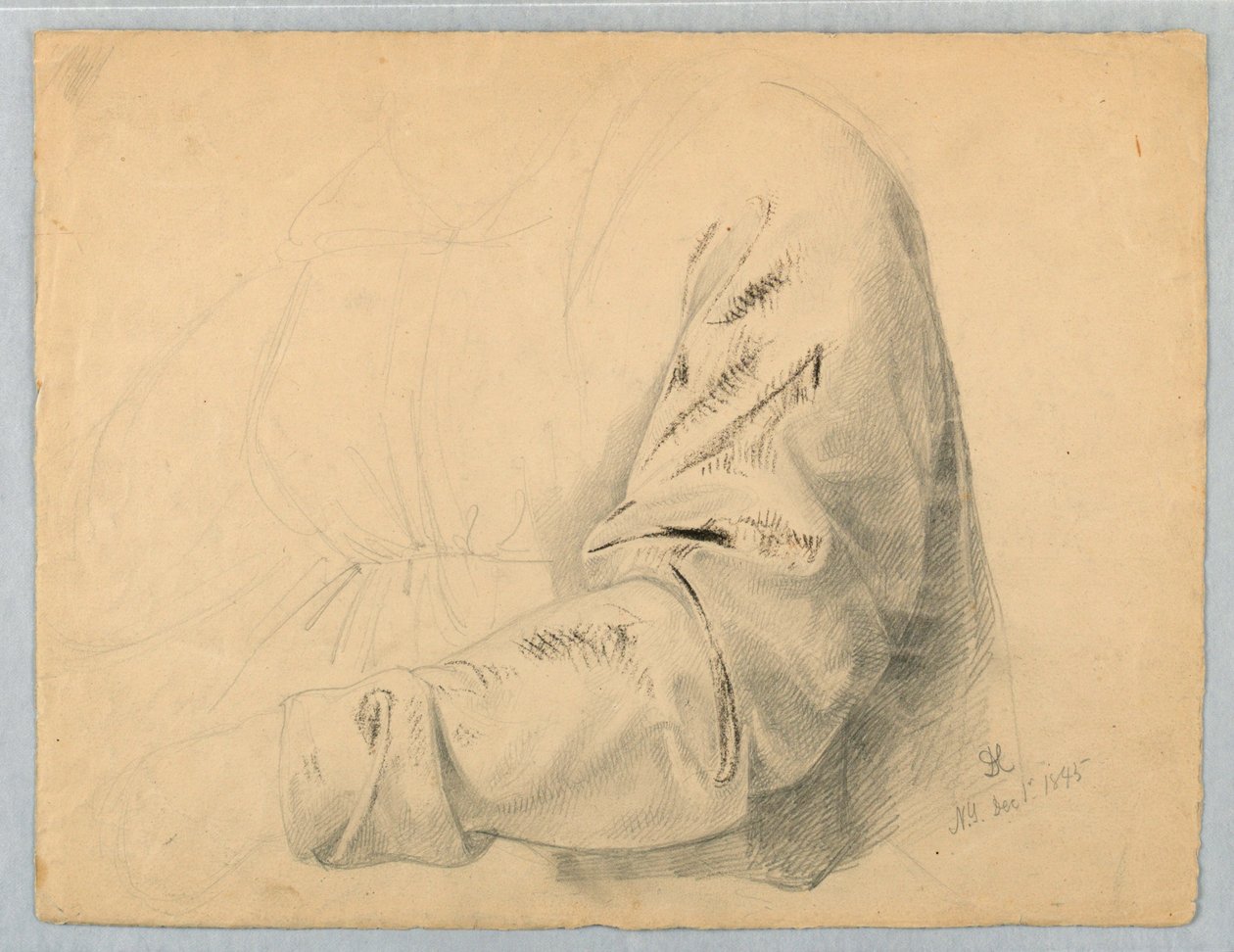 Drapery Study of Sleeve alkotó: Daniel Huntington