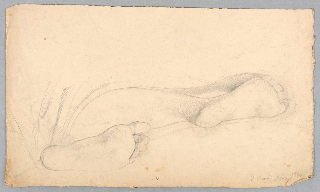 Rajz, Lábpár alja, 1840 alkotó: Daniel Huntington