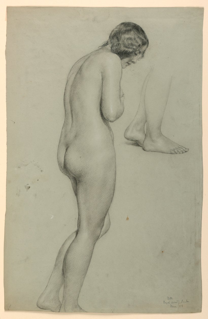 Rajz, Női akt, 1858 alkotó: Daniel Huntington