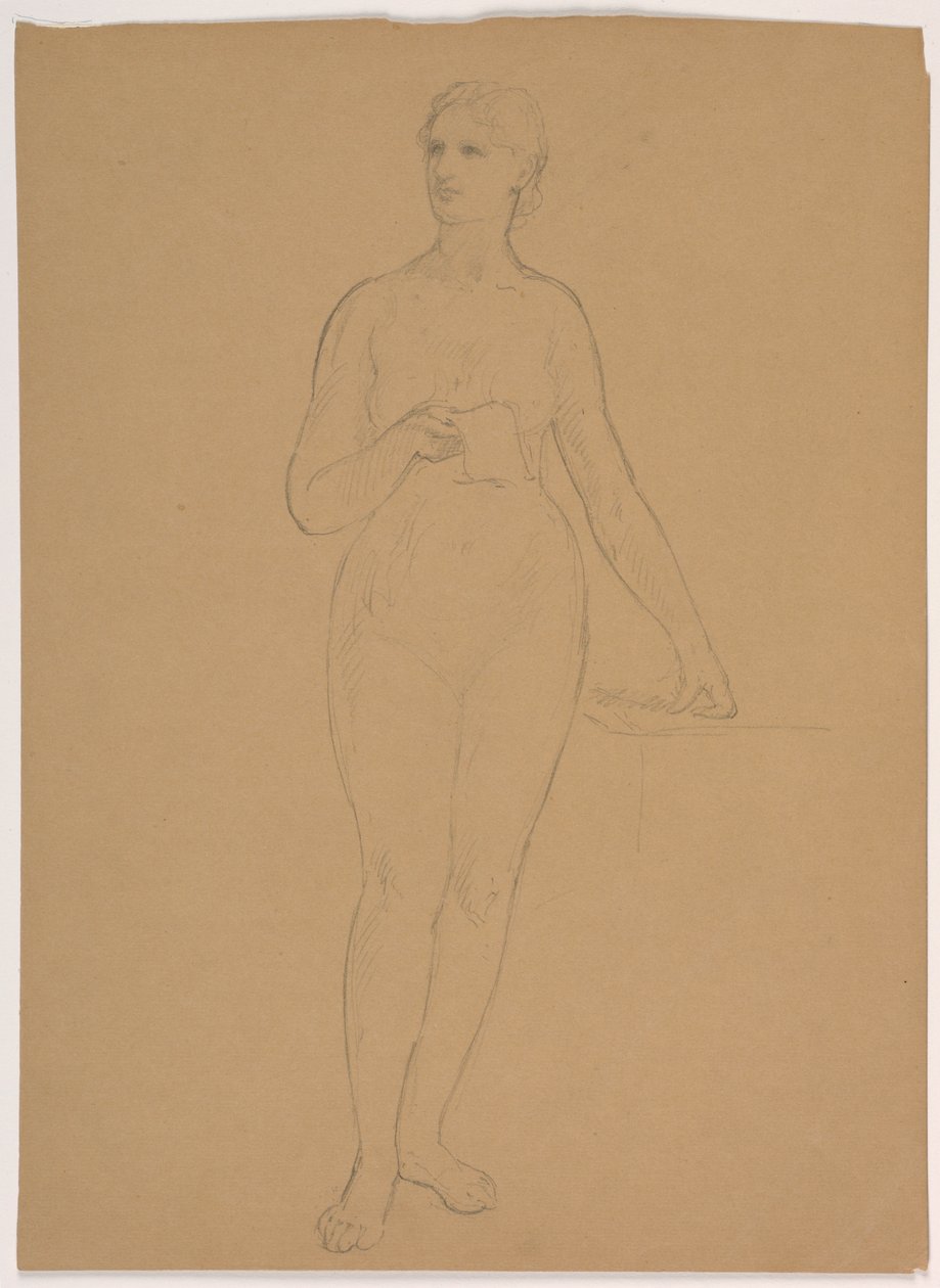 Rajz, Álló női akt, 1850-60 alkotó: Daniel Huntington