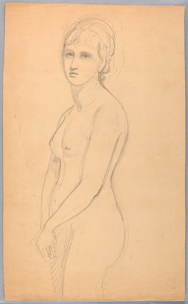Rajz, Álló női akt, 1860-70 alkotó: Daniel Huntington