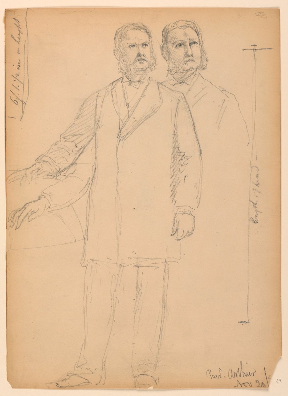 Rajz, Chester A. Arth elnök, 1850 alkotó: Daniel Huntington