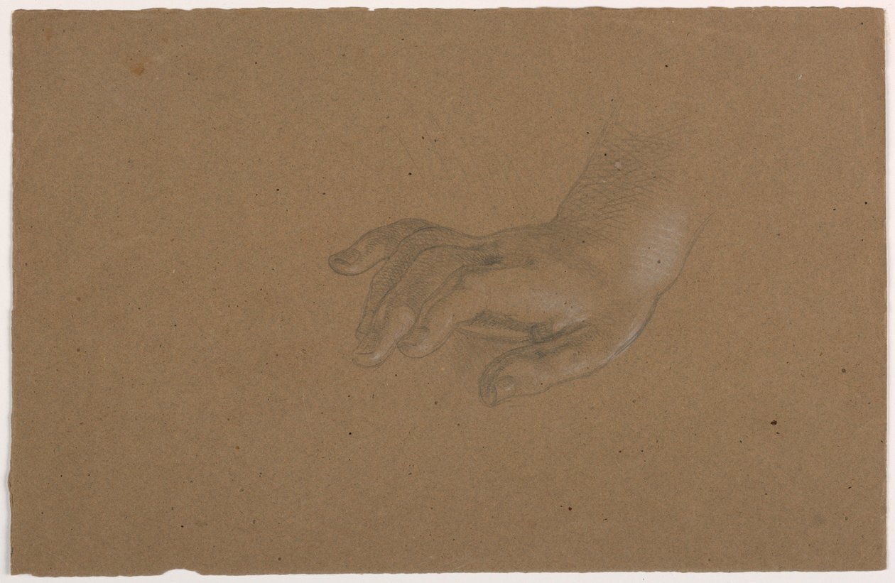 Rajz, Jobb kéz tanulmány, 1850-60 alkotó: Daniel Huntington