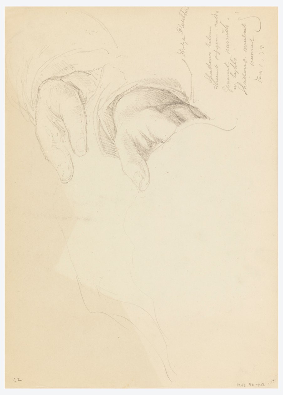 Rajz, Vázlat Bella Worsham portréjához, 1878 alkotó: Daniel Huntington