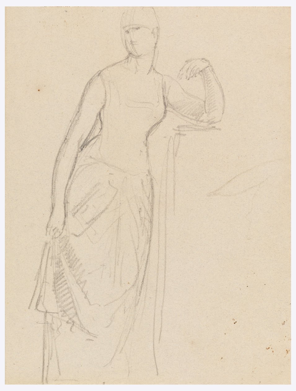 Rajz, Vázlat Bella Worsham asszony portréjához, 1878 alkotó: Daniel Huntington