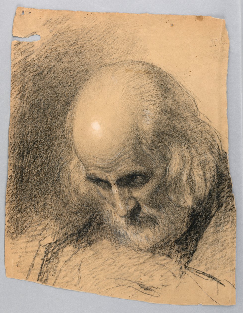 Rajz, Tanulmány "A jótékonyság leckéje", 1863 alkotó: Daniel Huntington