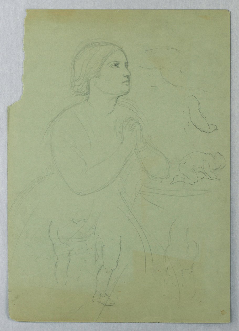 Rajz, Tanulmány a "Társadalom, 1845 alkotó: Daniel Huntington