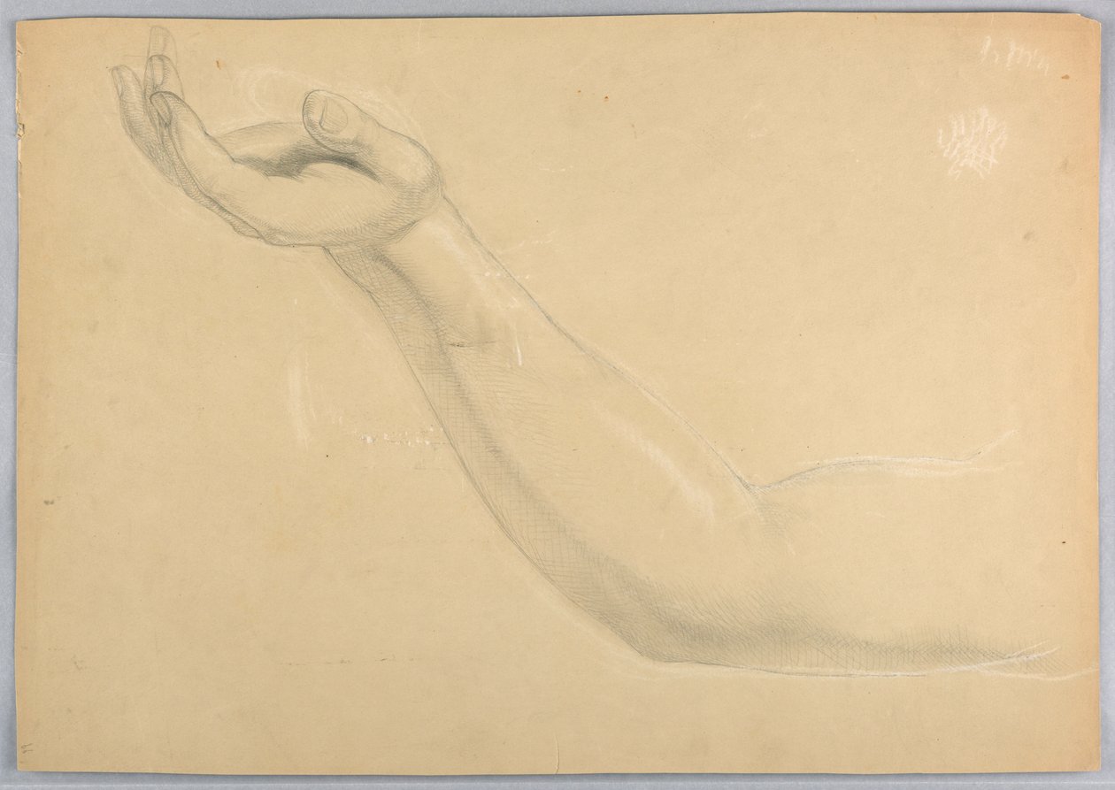 Rajz, tanulmány a "C" duplikátumához, 1850 alkotó: Daniel Huntington