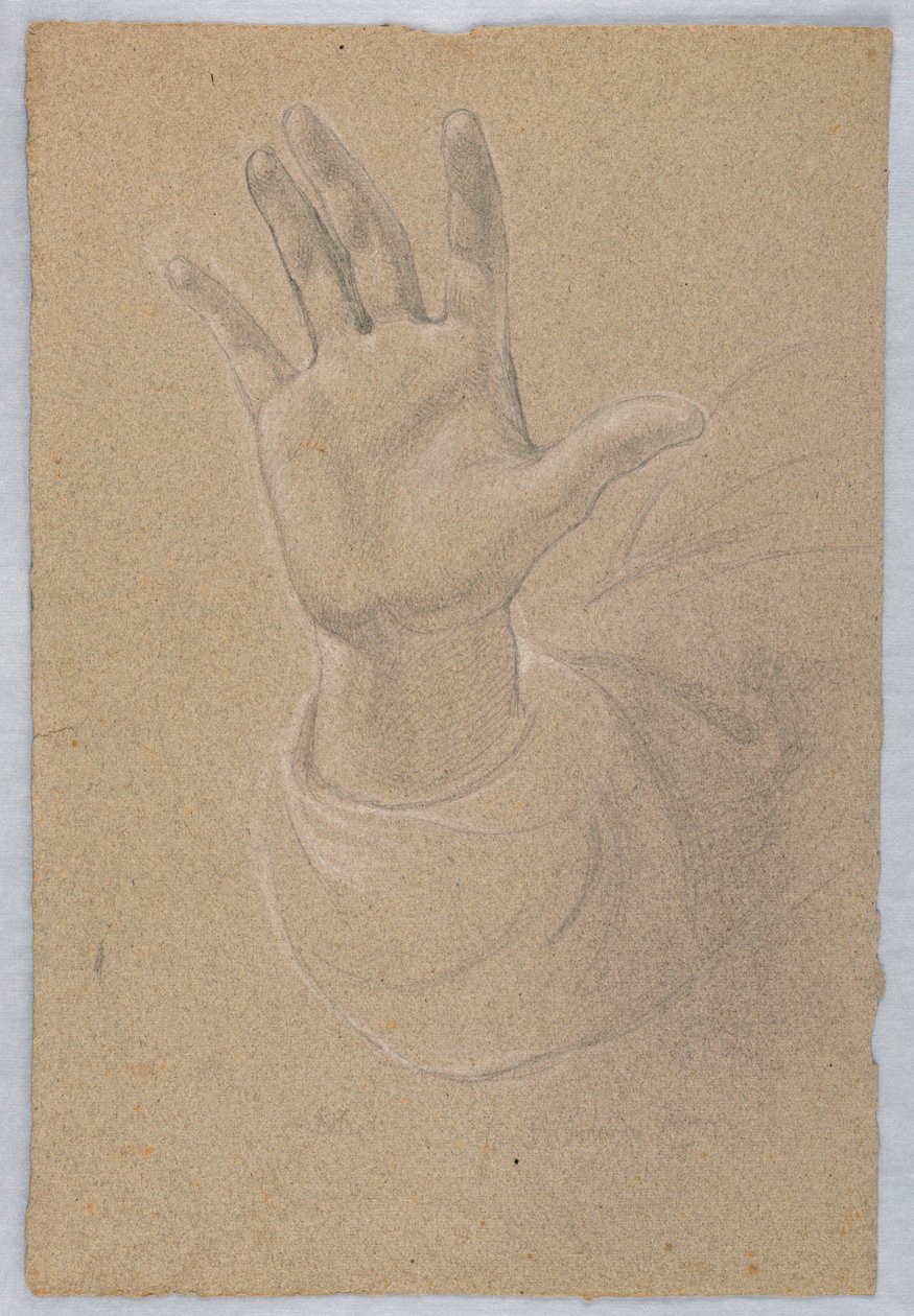 Rajz, tanulmány a "Korai Krisztushoz", 1839-40 alkotó: Daniel Huntington