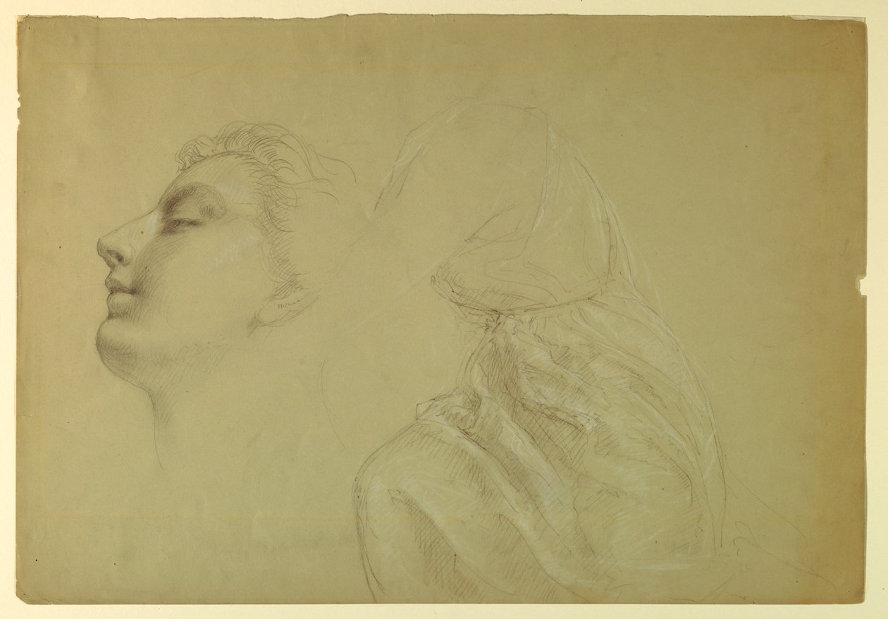 Rajz, tanulmány az "Igazságosság és béke" számára, 1886 alkotó: Daniel Huntington