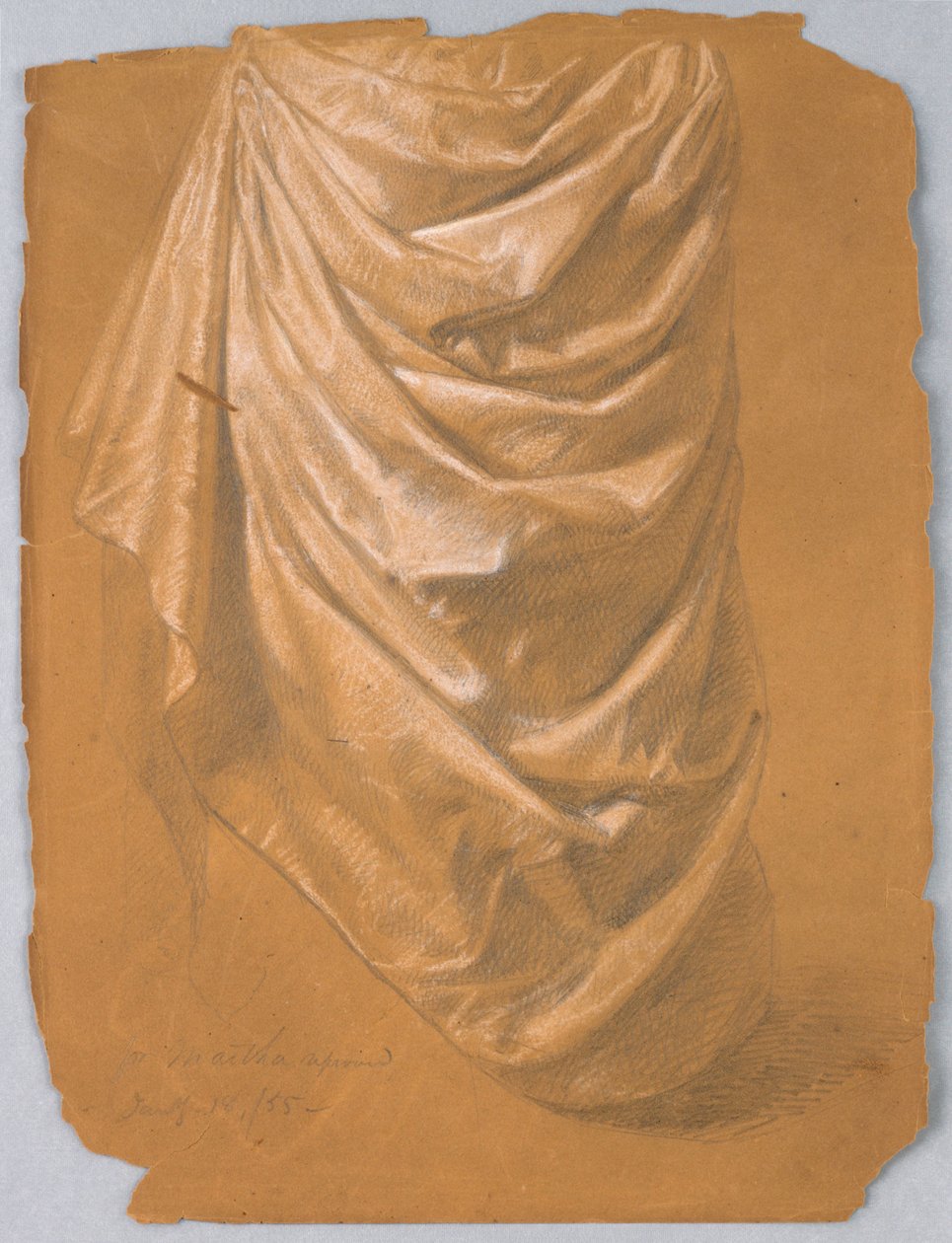 Rajz, tanulmány a "Martha Reprove"-hoz, 1857. január 18. alkotó: Daniel Huntington