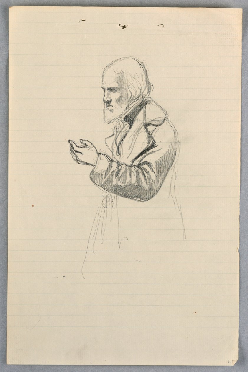 Rajz, tanulmány a "Tudományos csoporthoz", 1858 alkotó: Daniel Huntington