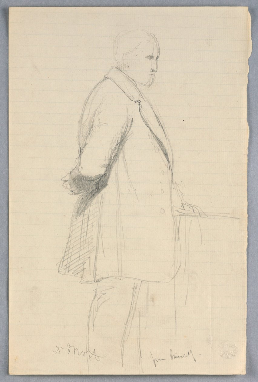 Rajz, tanulmány a "Tudományos csoporthoz", 1858 alkotó: Daniel Huntington