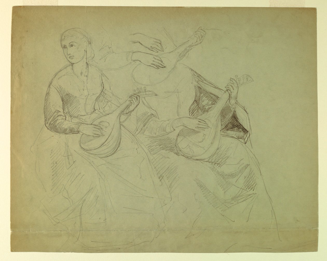 Rajz, Tanulmány a "Tiziano bemutatóhoz", 1871-72 alkotó: Daniel Huntington