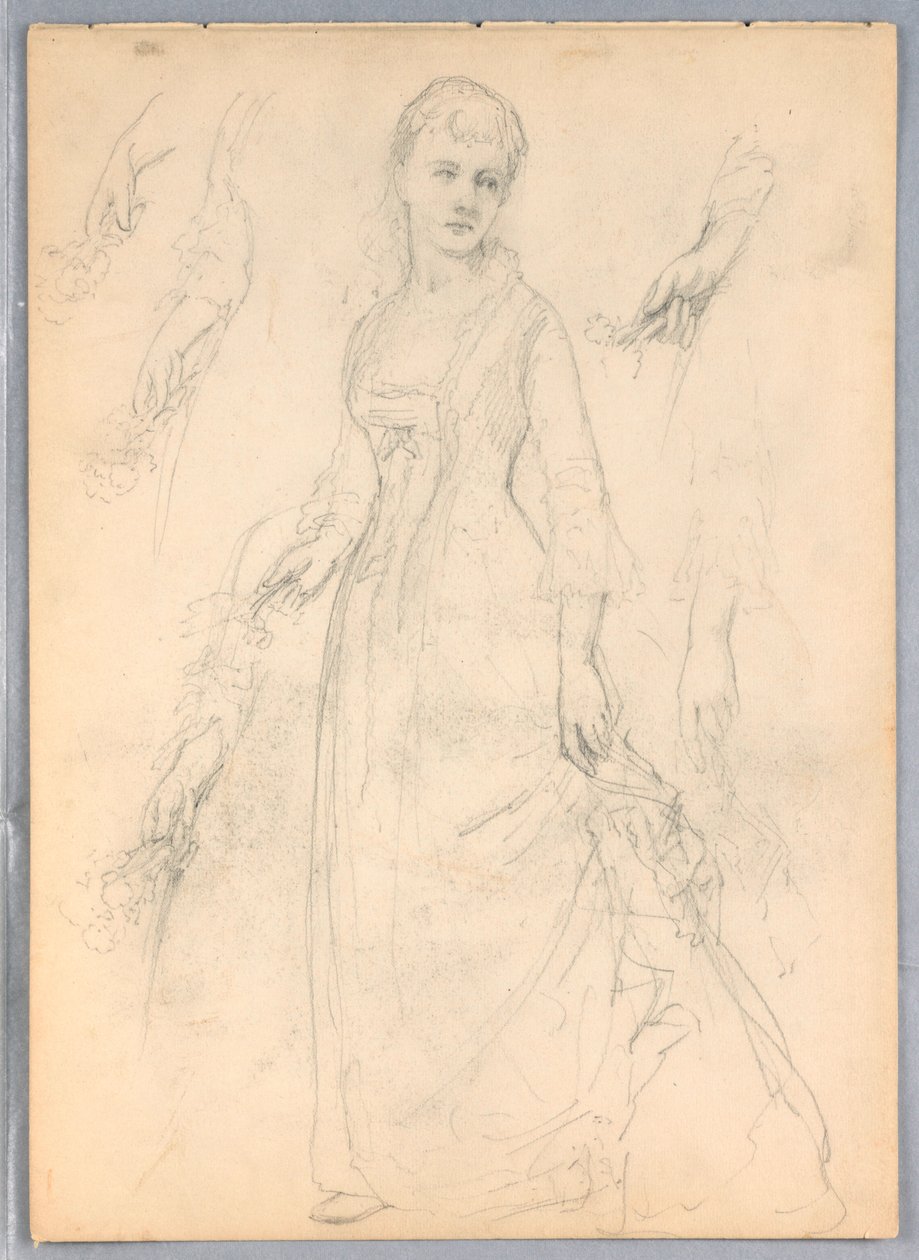 Rajz, Tanulmány a "Tiziano bemutatóhoz", 1872 alkotó: Daniel Huntington