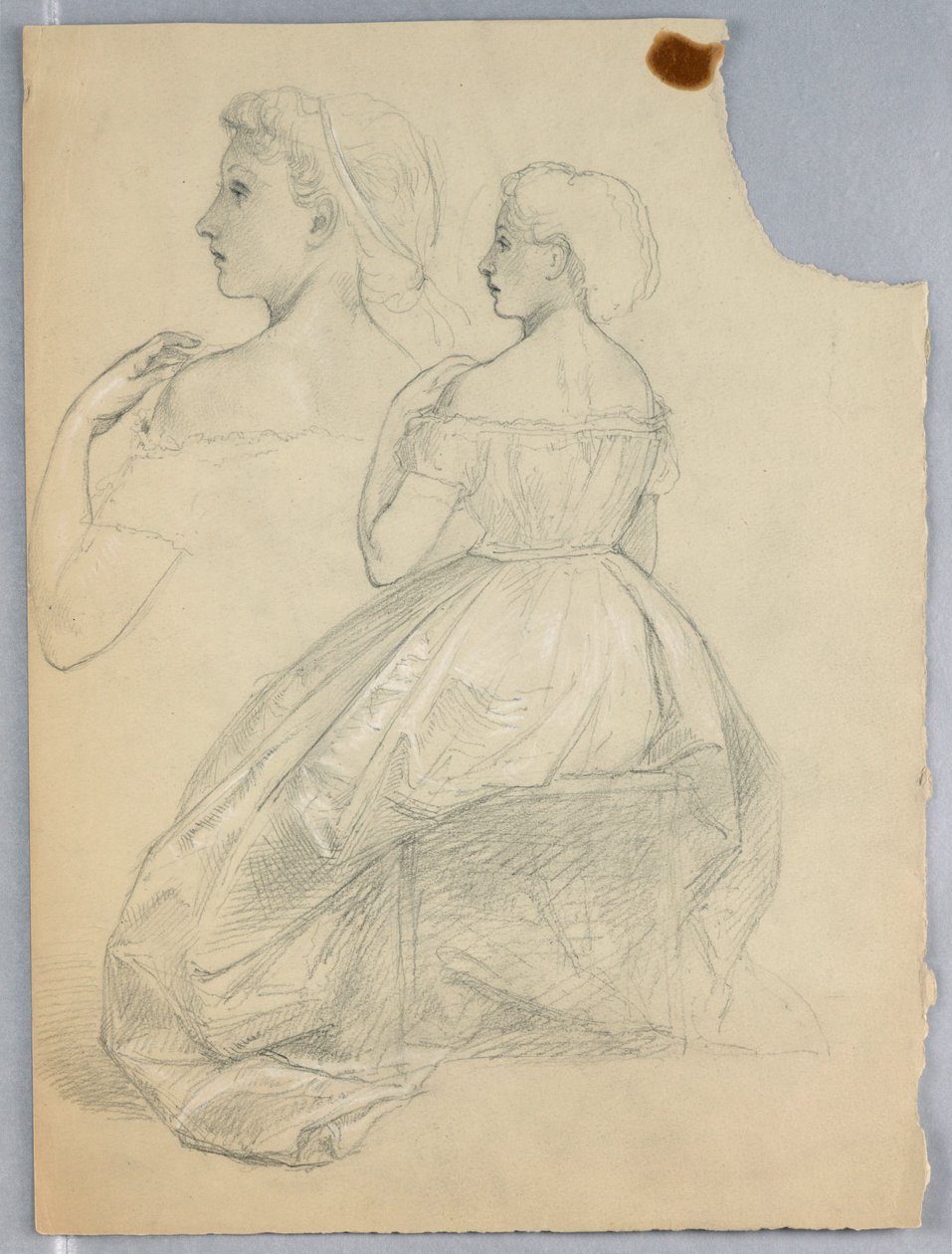 Rajz, Tanulmány a "Tiziano bemutatóhoz", 1872 alkotó: Daniel Huntington