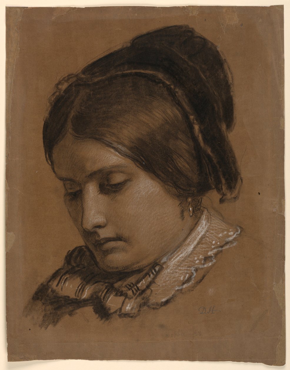 Rajz, A művész felesége, Sophie, 1853 alkotó: Daniel Huntington